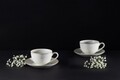 Set ceai / cafea 12 piese, Aurelia, Ambition, 220 ml, portelan, alb/auriu