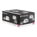 Set ceai / cafea 12 piese, Aurelia, Ambition, 220 ml, portelan, alb/auriu