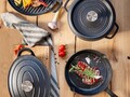Tigaie grill Iron, Ambition, 30 cm, fonta, antracit
