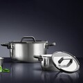 Set oale 7 piese Espero, Ambition, 16 cm/16 cm/20 cm/24 cm, otel/sticla, argintiu
