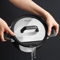 Set oale 8 piese Espero, Ambition, 16 cm/18 cm/20 cm/24 cm, otel/sticla, argintiu