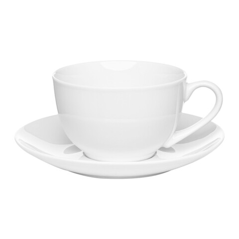 Set ceai / cafea 12 piese, Bona, Ambition, 220 ml, portelan, alb