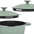 Oala cu capac Fern, Ambition, 20 cm, 2.6 L, aluminiu, verde/negru