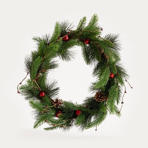 Coronita Bell, Homla, 50 cm, plastic, verde/rosu