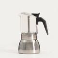 Cafetiera Vetro Mokka, Homla, 10.20x18.50 cm, 300 ml, sticla/inox/plastic, transparent/negru