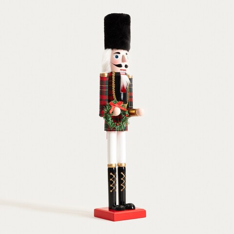 Decoratiune Spargatorul de nuci cu trestie Nutcracker, Homla, 50 cm, lemn, multicolor