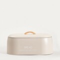 Cutie pentru paine Flora, Homla, 36x20x13 cm, metal/lemn, bej