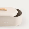 Cutie pentru paine Flora, Homla, 36x20x13 cm, metal/lemn, bej