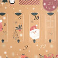 Calendar advent Santas Selections, Homla, 24 piese, bej