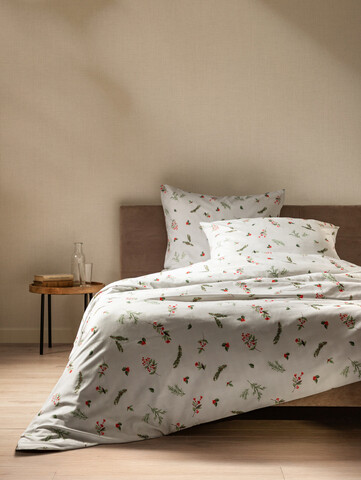 Lenjerie de pat dubla Natale, Homla, 3 piese, 160x200 cm, poliester, multicolor