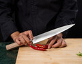 Cutit Sujihiki, Samurai Gourmet by Rikito Watanabe si Cooking by Heinner, 24 cm, inox/lemn, maro