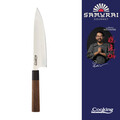 Cutitul bucatarului, Samurai Gourmet by Rikito Watanabe si Cooking by Heinner, 20 cm, inox/lemn, maro