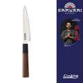 Cutit universal, Samurai Gourmet by Rikito Watanabe si Cooking by Heinner, 13 cm, inox/lemn, maro