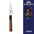 Cutit pentru decojit, Samurai Gourmet by Rikito Watanabe si Cooking by Heinner, 9 cm, inox/lemn, maro
