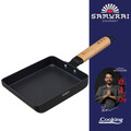 Tigaie Jade, Samurai Gourmet by Rikito Watanabe si Cooking by Heinner, 18x15x3.4 cm, aluminiu, negru/natur