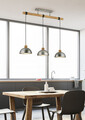 Lustra Delhi, TRIO, 107.5x25.5x215 cm, 42W, 3x E27, metal, nichel antic/natur