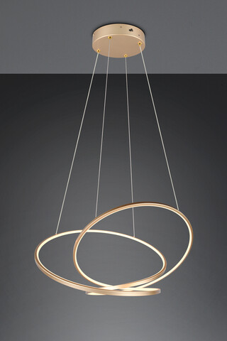 Lustra Darvin, TRIO, 84x66x150 cm, 52W, 1x SMD, metal, auriu