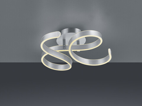 Plafoniera Francis, TRIO, 54x52x19.5 cm, 40W, 1x SMD, metal, argintiu lucios