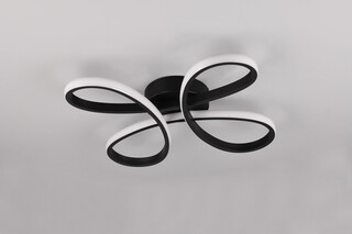 40x40x7.5 cm, Negru mat, Plafoniera