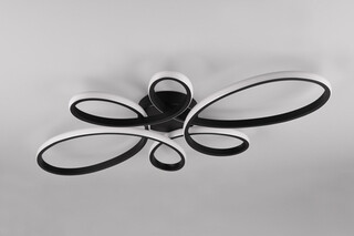 83x45.5x7.5 cm, Negru mat, Plafoniera