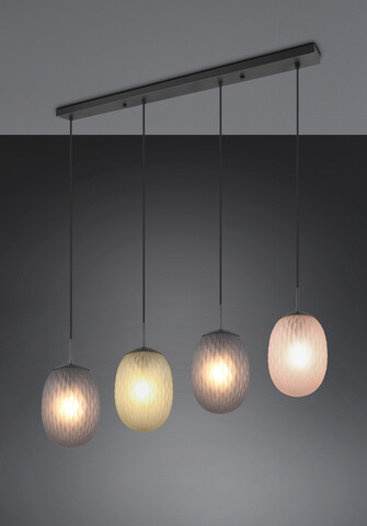 Lustra Facette, TRIO, 117x17.5x150 cm, 25W, 4x E27, metal, multicolor