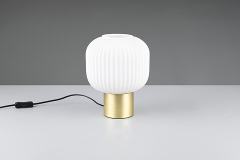 Lampa de masa Diva, TRIO, 20x26 cm, 40W, 1x E27, metal, bronz mat/alb