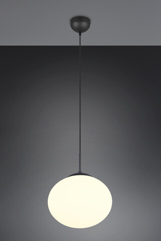 Lustra Fomento, TRIO, 30x150 cm, 15W, 1x E27, metal, negru mat/alb