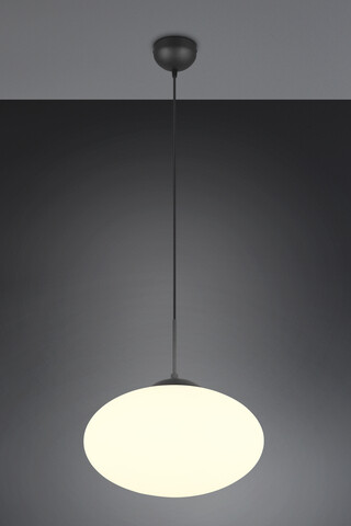 Lustra Fomento, TRIO, 40x150 cm, 15W, 1x E27, metal, negru mat/alb