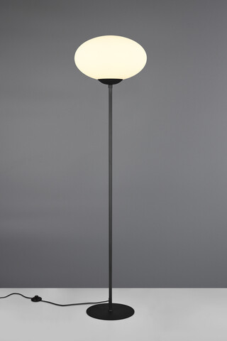 Lampadar Fomento, TRIO, 40x150 cm, 15W, 1x E27, metal, negru mat/alb