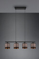 Lustra Davos, RL, 75x12x150 cm, 10W, 4x E14, metal, negru mat/taupe