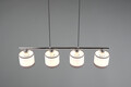 Lustra Davos, RL, 75x12x150 cm, 10W, 4x E14, metal, gri/alb