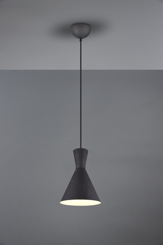 Lustra Enzo, RL, 20x150 cm, 28W, 1x E27, metal, negru mat
