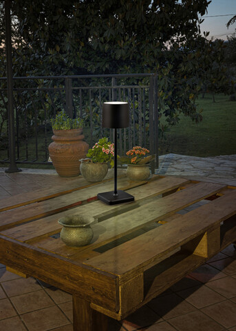 Lampa de masa Fernandez, RL, 12.5x12.5x38 cm, 1.5W, 1x SMD, plastic, negru mat