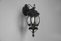 Lampa de exterior Elvo, TRIO, 24.5x15.5x49.5 cm, 60W, 1x E27, aluminiu, negru mat