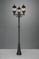 Lampadar de exterior Elvo, TRIO, 57x240 cm, 60W, 3x E27, aluminiu, negru mat