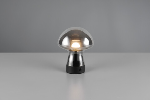 Lampa de masa Dooley, RL, 14x18 cm, 1.5W, 1x SMD, sticla, gri