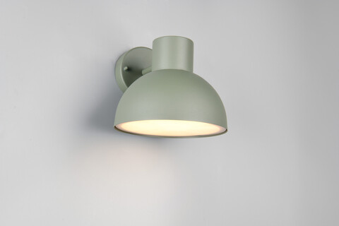 Aplica de perete pentru exterior Elbe, TRIO, 20x18.5 cm, 10W, 1x E27, aluminiu, verde