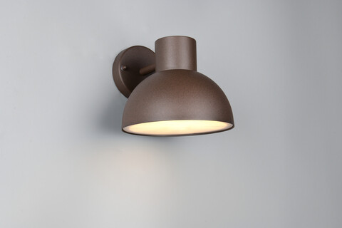 Aplica de perete pentru exterior Elbe, TRIO, 20x18.5 cm, 10W, 1x E27, aluminiu, maro