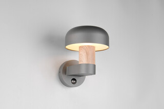 19x25x24.5 cm, Gri;Natur, Aplica exterior cu senzor