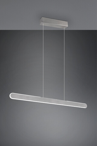 Lustra Helios, TRIO, 100x8.5x160 cm, 28W, 1x SMD, metal, argintiu lucios