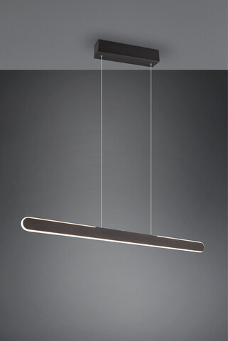 Lustra Helios, TRIO, 100x8.5x160 cm, 28W, 1x SMD, metal, negru mat