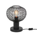Lampa de masa Gila, TRIO, 23x28 cm, 10W, 1x E27, metal, negru mat
