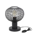 Lampa de masa Gila, TRIO, 23x28 cm, 10W, 1x E27, metal, negru mat