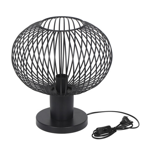 Lampa de masa Gila, TRIO, 33x37 cm, 10W, 1x E27, metal, negru mat