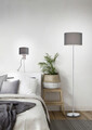 Lampa de perete Hotel, TRIO, 20x34.5x23.5 cm, 40W, 1x E14, metal/textil, gri/argintiu