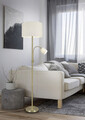 Lampadar Hotel, TRIO, 40x170 cm, 60W, 1x E27, metal/textil, auriu/alb