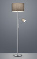 Lampadar Hotel, TRIO, 40x170 cm, 60W, 1x E27, metal/textil, gri/argintiu
