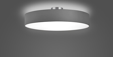 Plafoniera Hotel, TRIO, 65x17 cm, 60W, 5x E27, textil, gri