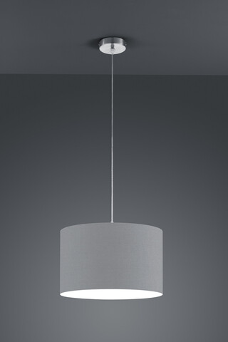 Lustra Hotel, TRIO, 40x150 cm, 60W, 1x E27, metal/textil, gri/argintiu