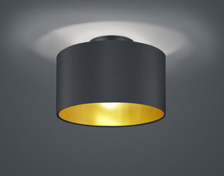 30x22 cm, Negru mat;Auriu, Plafoniera